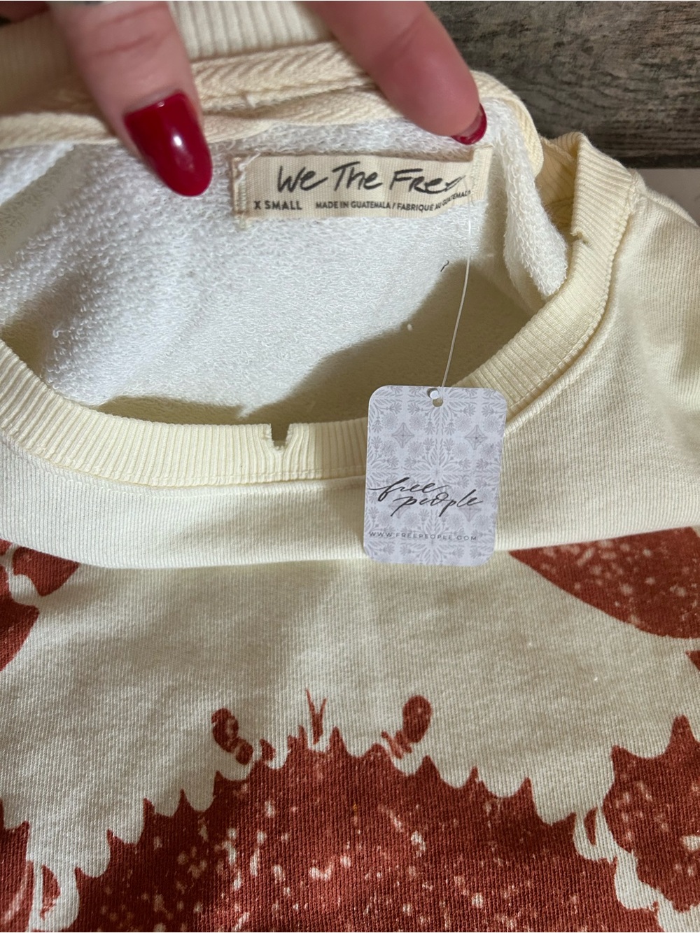 NWT We The Free Graphic Camden Pullover in Crab Print - Picture 12 of 16